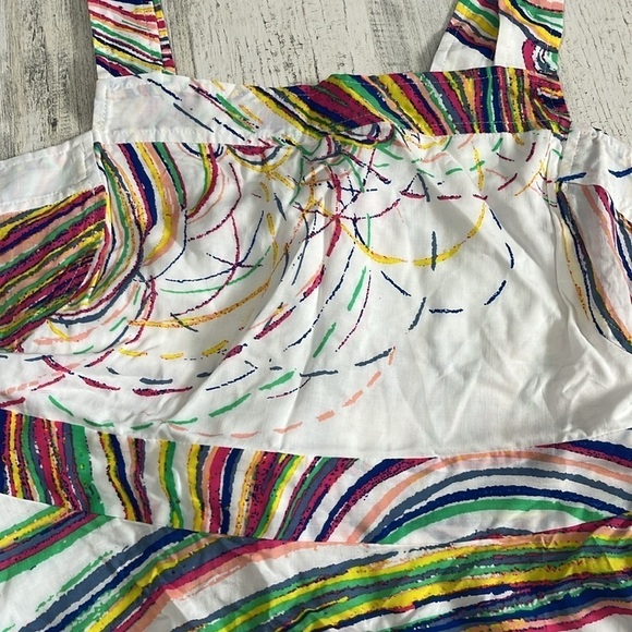 Anthropologie Plenty by Tracy Reese Rainbow Tecza Peplum Open Back Top XS. NWT - Picture 6 of 13